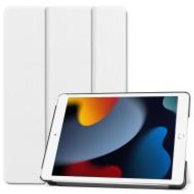 CoreParts Cover for iPad 7/8/9 10.2 Tri-fold Caster Hard Shell Cover with Auto Wake Function - Whi-1537198