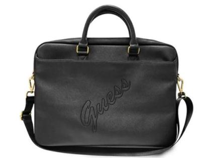 Guess PU Saffiano Vintage Script počítačová taška 15/16