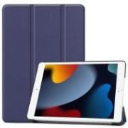 CoreParts Cover for iPad 7/8/9 10.2" Tri fold Caster Hard Shell Cover with Auto Wake Function Blu 1530365