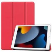 CoreParts Cover for iPad 7/8/9 10.2" Tri fold Caster Hard Shell Cover with Auto Wake Function Red 1537135