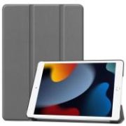 CoreParts Cover for iPad 7/8/9 10.2" Tri fold Caster Hard Shell Cover with Auto Wake Function Gra 1537156