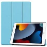 CoreParts Cover for iPad 7/8/9 10.2" Tri fold Caster Hard Shell Cover with Auto Wake Function Sky 1537219